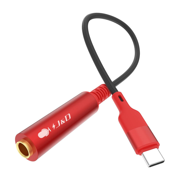 J&D USB Type C zu 1/4 TS Audio Aufnahme Adapter, USB C zu 6,35 mm TS Buchse Gitarrenkabel, Mikrofonk