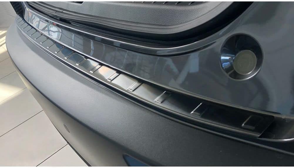 Avisa Schwarz Edelstahl Heckstossstangenschutz kompatibel mit Mazda CX-30 2019- 'Ribs'