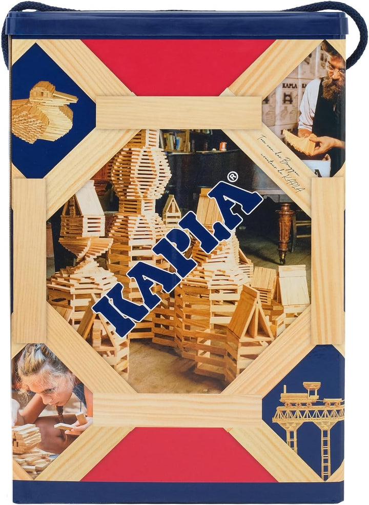 KAPLA Die traditionelle Box mit 200 naturbelassenen Holzplättchen, Konstruktions- Holzspielzeug, ab