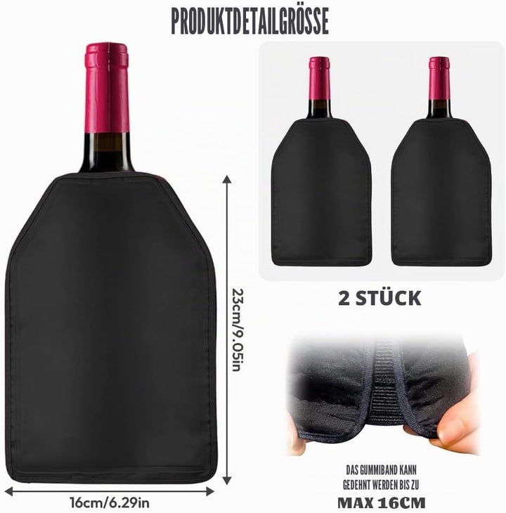 2er Set WeinküHler Manschette Wasserabweisende Nylon - Weinkühlerhülle FüR Wein Wiederverwendbarer F