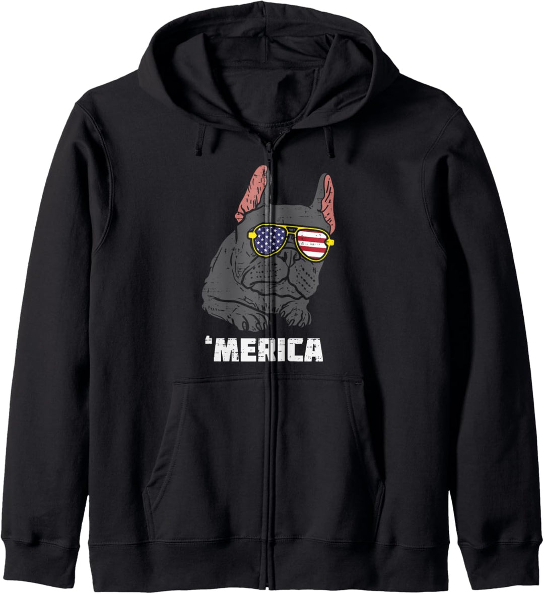French Bulldog Merica Frenchie USA 4th Of July Fourth Dog Kapuzenjacke