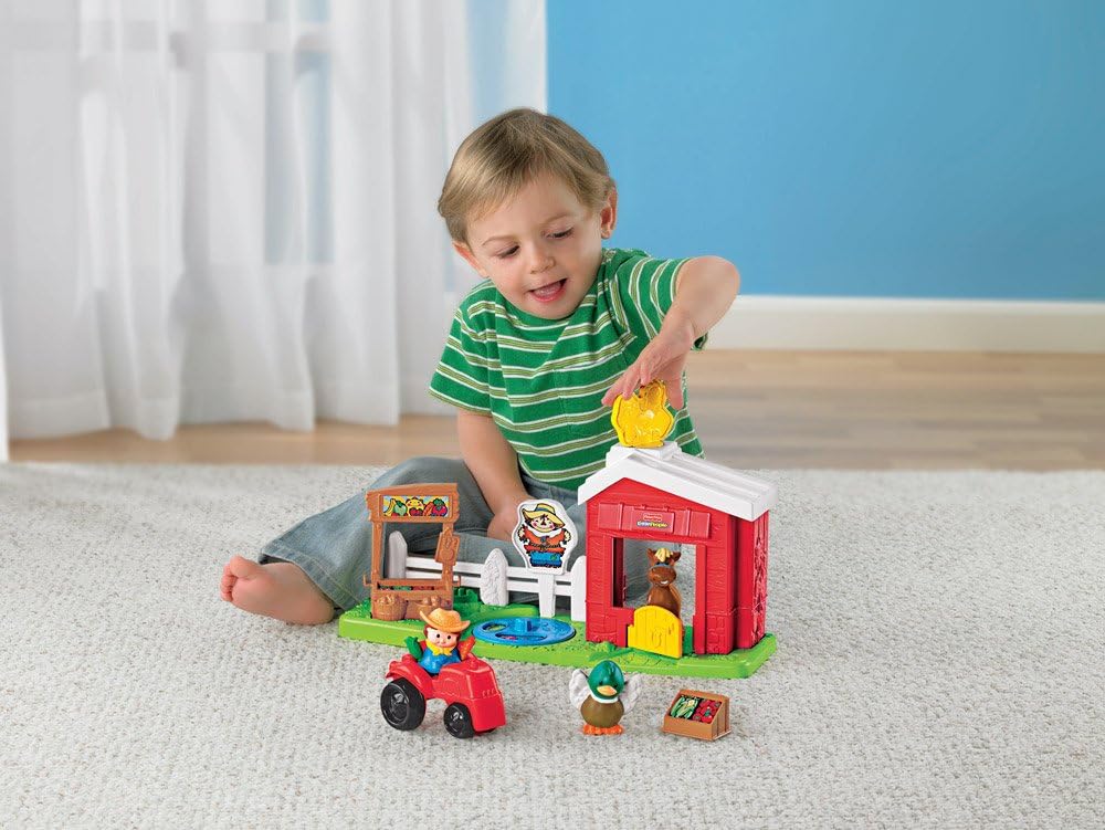Mattel R6929-0 - Fisher-Price Little People Farm, mit viel Zubehör wie Tiere und Traktor