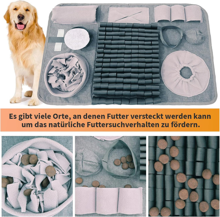 Hund SchnüFfelteppich, Waschbar Trainingsmatte Futtermatte SchnüFfelteppich FüR Hunde Riechen Traini