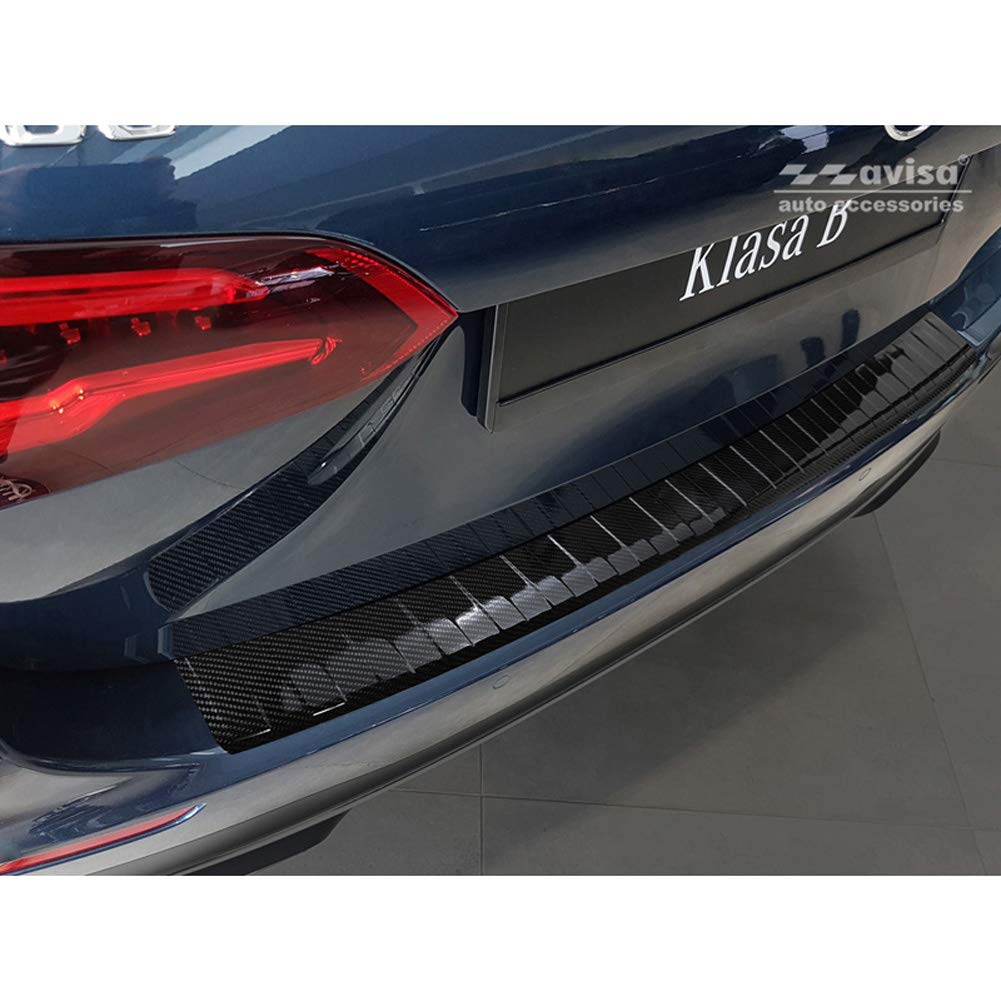 Avisa Echtes 3D Karbon Heckstossstangenschutz kompatibel mit Mercedes B-Klasse W247 2019-