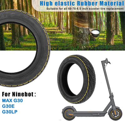 HYGJ Prodrocam Ersatzreifen für Scooter 60/70-6.5 Schlauchloser Reifen für Segway Ninebot MAX G30/G3