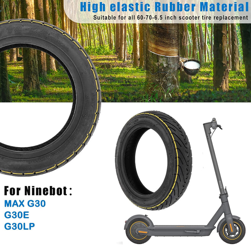 HYGJ Prodrocam Ersatzreifen für Scooter 60/70-6.5 Schlauchloser Reifen für Segway Ninebot MAX G30/G3