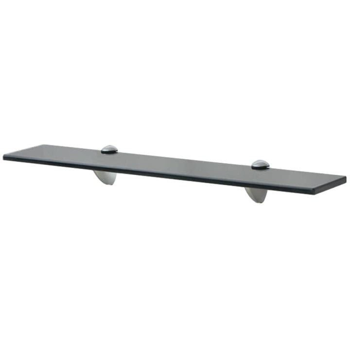 vidaXL Wand Regal Glasregal Glasboden Glasablage Badregal Schwarz 60x10 cm 8 mm Schwarz 60 x 10 cm,