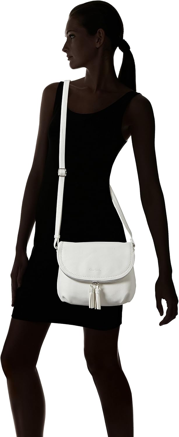 TOM TAILOR bags Lari Damen Umhängetasche Crossbody Bag 26,5 x 5 x 21 Weiss, 26,5 x 5 x 21 Weiss