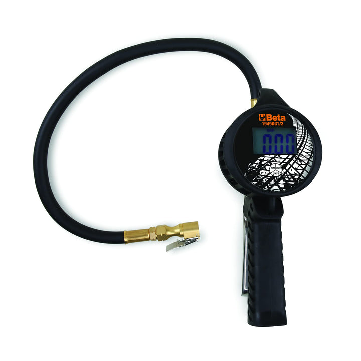 Beta 1949DGT/2 Reifenfüller mit digitalem Manometer (Werkzeug mit stossfestem Gummi beschichtet, pra