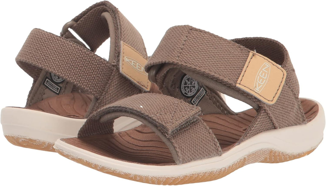 KEEN Unisex Kinder Elle Backstrap Slingback Sandalen 27/28 EU Brindle Star White, 27/28 EU Brindle S