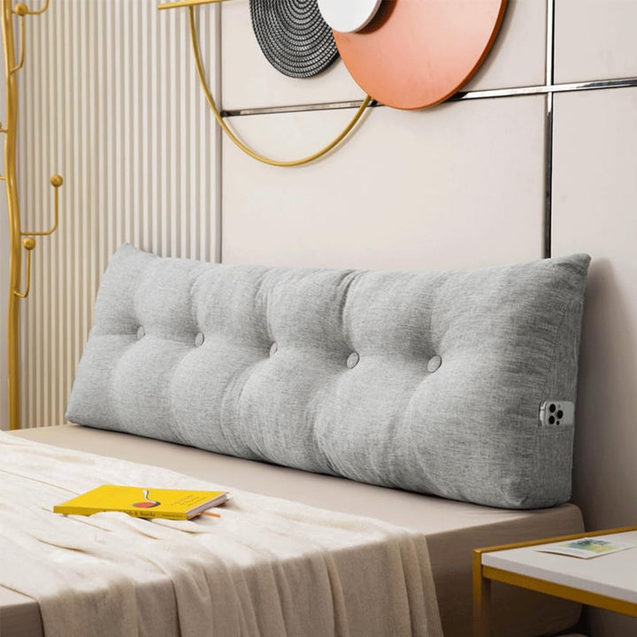 OHMG 160CM XL Rückenkissen Bett,Lang Keilkissen Hohen Rückenkissen Kissen Bettkissen Rückenlehne Nac