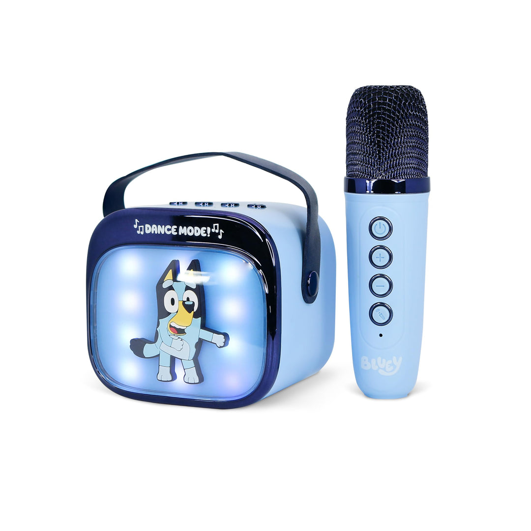Bluey Popsing LED Light up Wireless Karaoke Speaker with Microphone