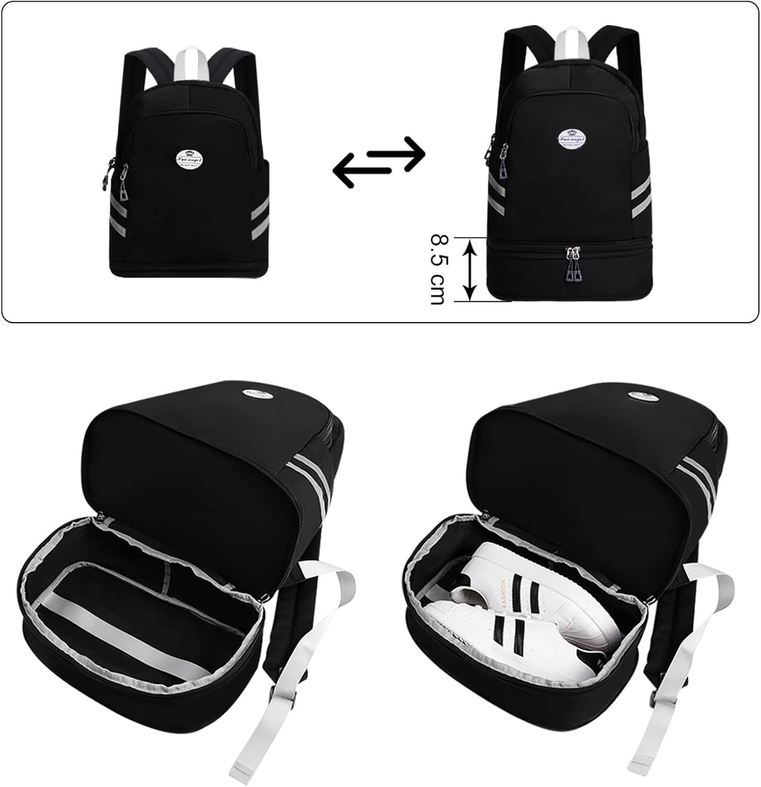 HUA ANGEL Rucksack Damen GrossE KapazitäT Faltbarer EIN Wochenende Sportrucksack Mit Schuhfach Und N