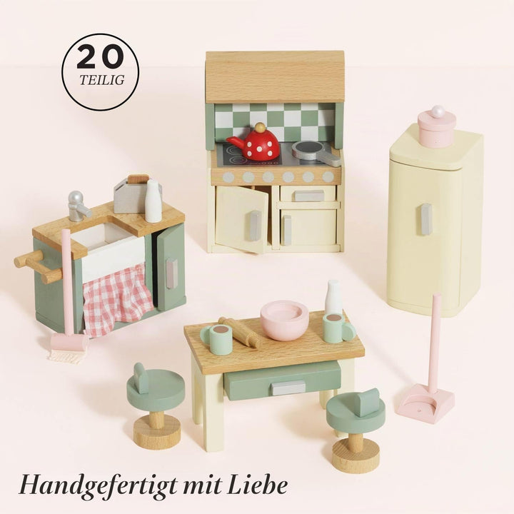 Le Toy Van – Daisylane Küche aus Holz für Puppenhaus-Zubehörset für Puppenhäuser | Puppenhaus-Möbels