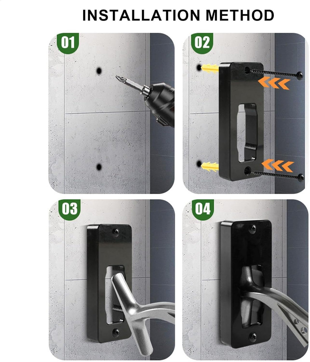 5 Set Angelrollenhalter Wandhalterung – 3,8 x 10 x 1,6 cm Wandmontage, Angelrollen-Halterung, Angelr