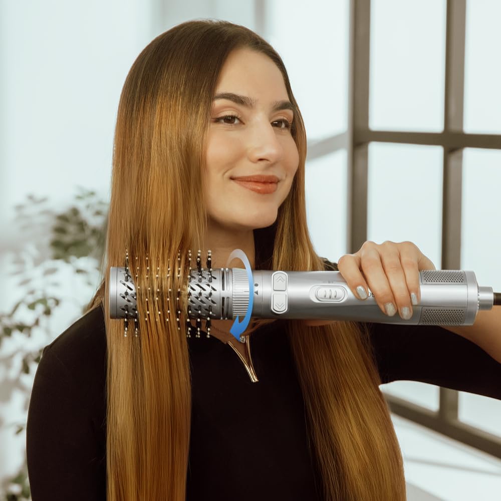 Cecotec 6-in-1 Keramikbürste, 6-in-1, Gyro, Leistung 1100 W, 6 Köpfe, automatische Locke, 360-Grad-K
