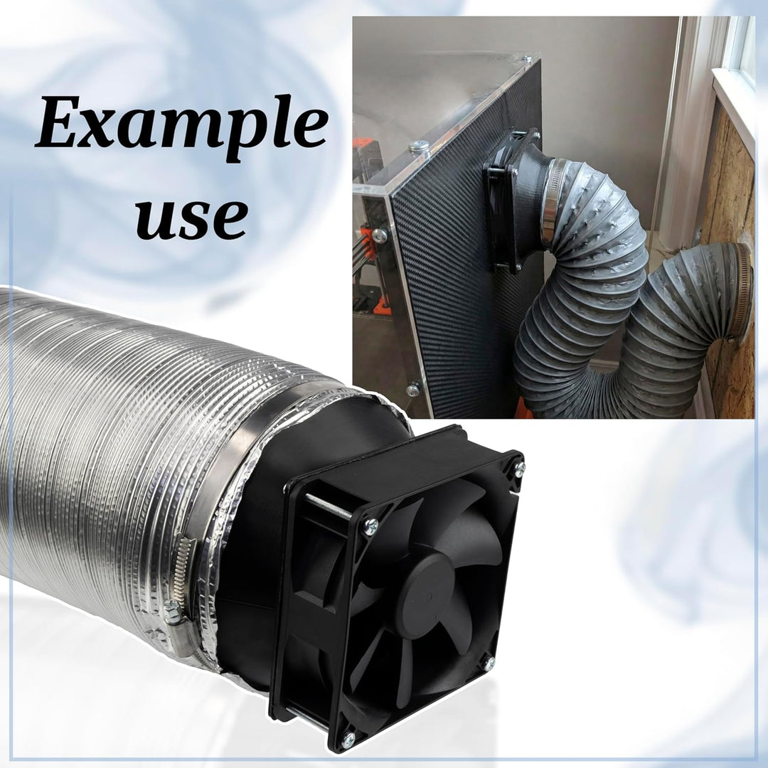 AERZETIX Quadratisch-Rund-Adapter für Luftstrom für Lüftungskanal 40x40 mm Ø38 mm aus ABS-Kunststoff