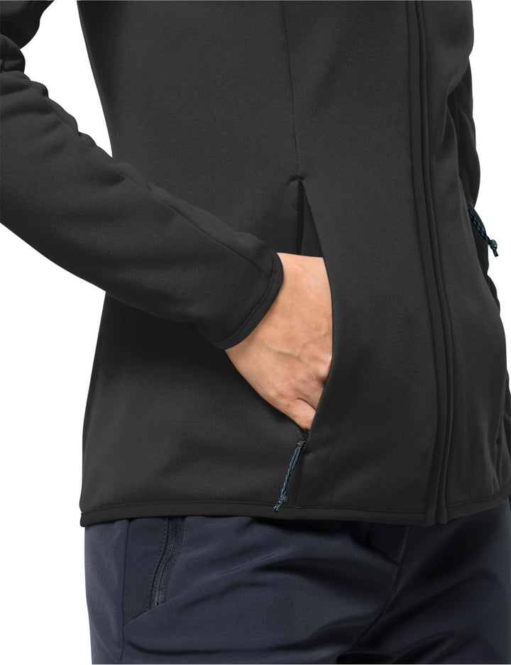 Jack Wolfskin Damen Baiselberg Hooded Fz W Fleecejacke S Schwarz, S Schwarz