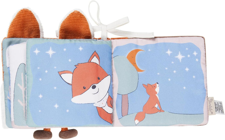Sterntaler Spielbuch Fuchs Filou - weiches Baby Stoffbuch zum Anbinden - Fühlbuch mit Rassel &amp; Knist