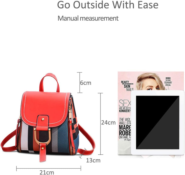 NICOLE&DORIS Damen Rucksack Kleiner Rucksack Umhängetasche Handtaschen Rucksack für Damen Leder Ruck