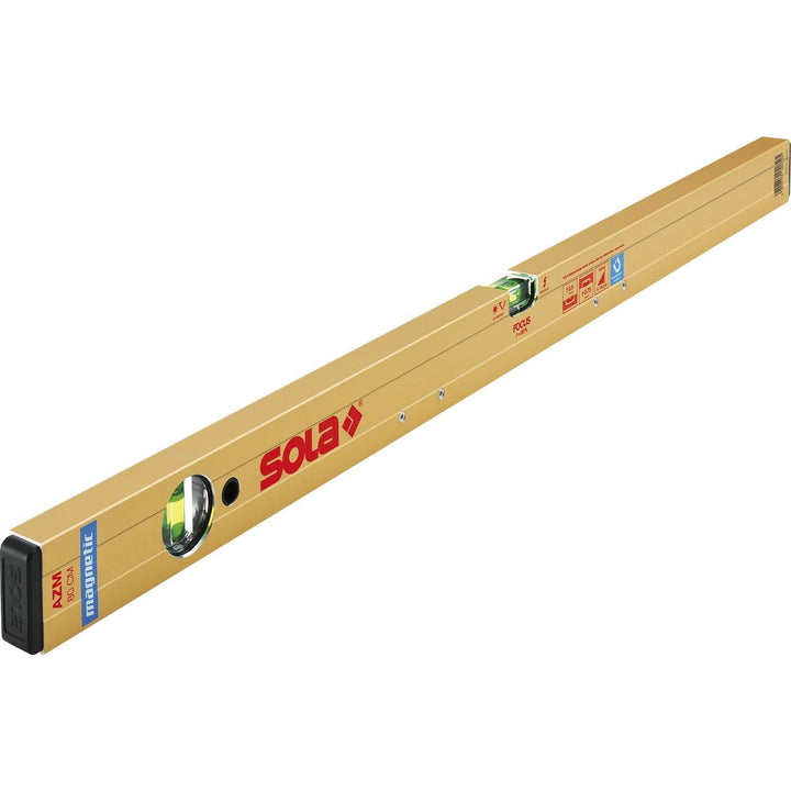 SOLA 1821301 Magnet-Wasserwaage AZM Länge 1000 mm, Gold, 100 cm, 100 cm