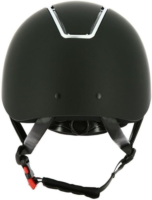 Reithelm Glint MAT EquiTheme schwarz/Einsatzrand silberfarben glänzend 52-54cm