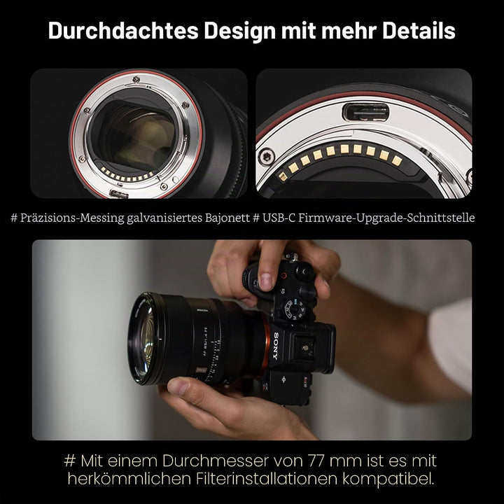 Viltrox AF 85 mm F1.4 Pro Kameraobjektiv für Sony E Mount Vollformat Autofokus Objektiv Portrait Mas