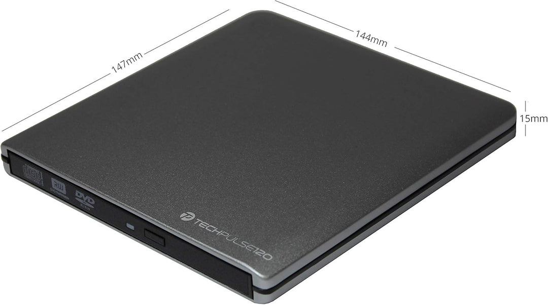 techPulse120 USB 3.0 & Type C externer CD & DVD Brenner Writer Burner Superdrive Laufwerk tragbares