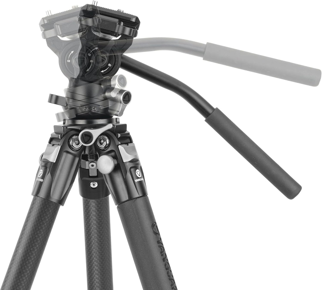 Vanguard Alta Pro 3VLT 235CV10 Kompaktes Videostativ aus Carbon, Kugelkopf Veo PV-10 Kugelkopf Veo P