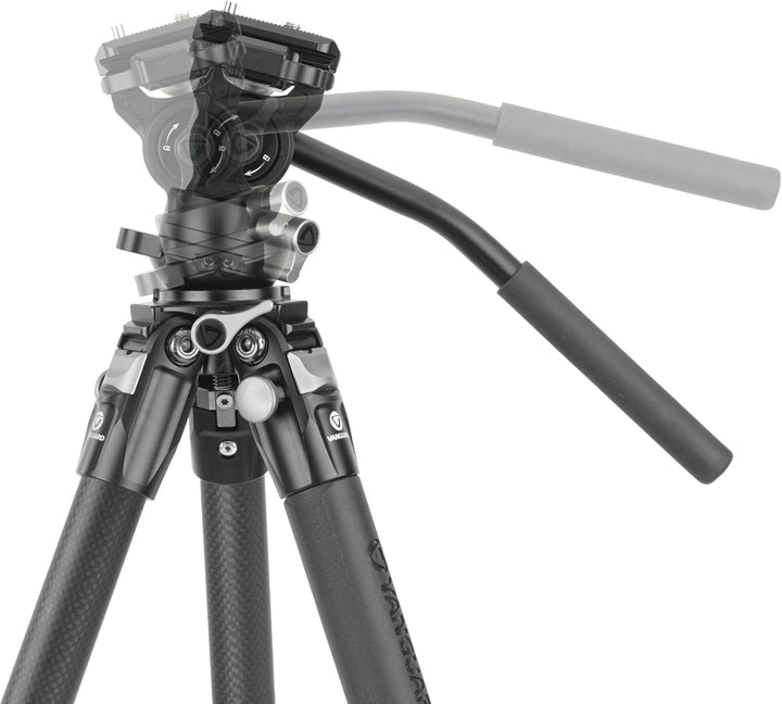 Vanguard Alta Pro 3VLT 235CV10 Kompaktes Videostativ aus Carbon, Kugelkopf Veo PV-10 Kugelkopf Veo P
