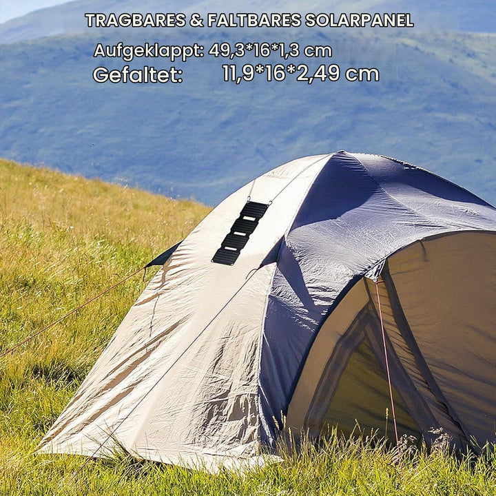 FlexSolar 10W Tragbares Solarpanel USB-A, IP67 wasserdicht &amp; robust, mobiles Laden für Smartphones,