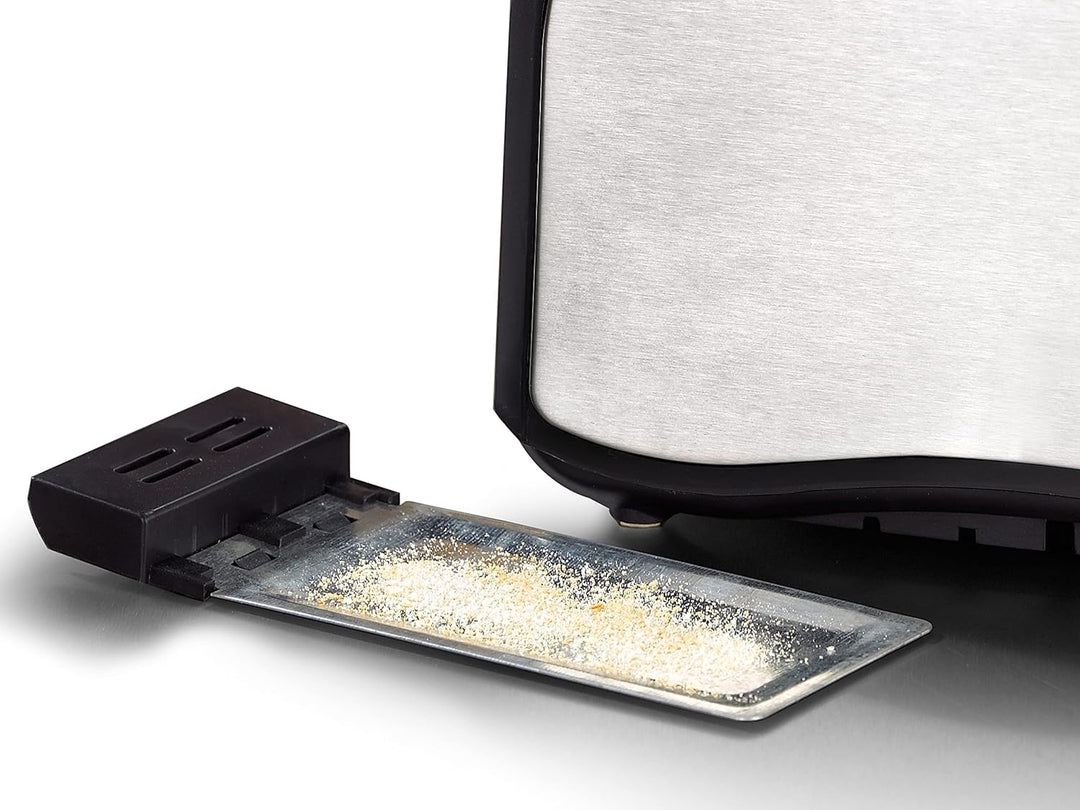 Tristar BR-1022 Edelstahl Toaster - 6 einstellbare Bräunungsstufen mit Brötchenaufsatz - herausnehmb