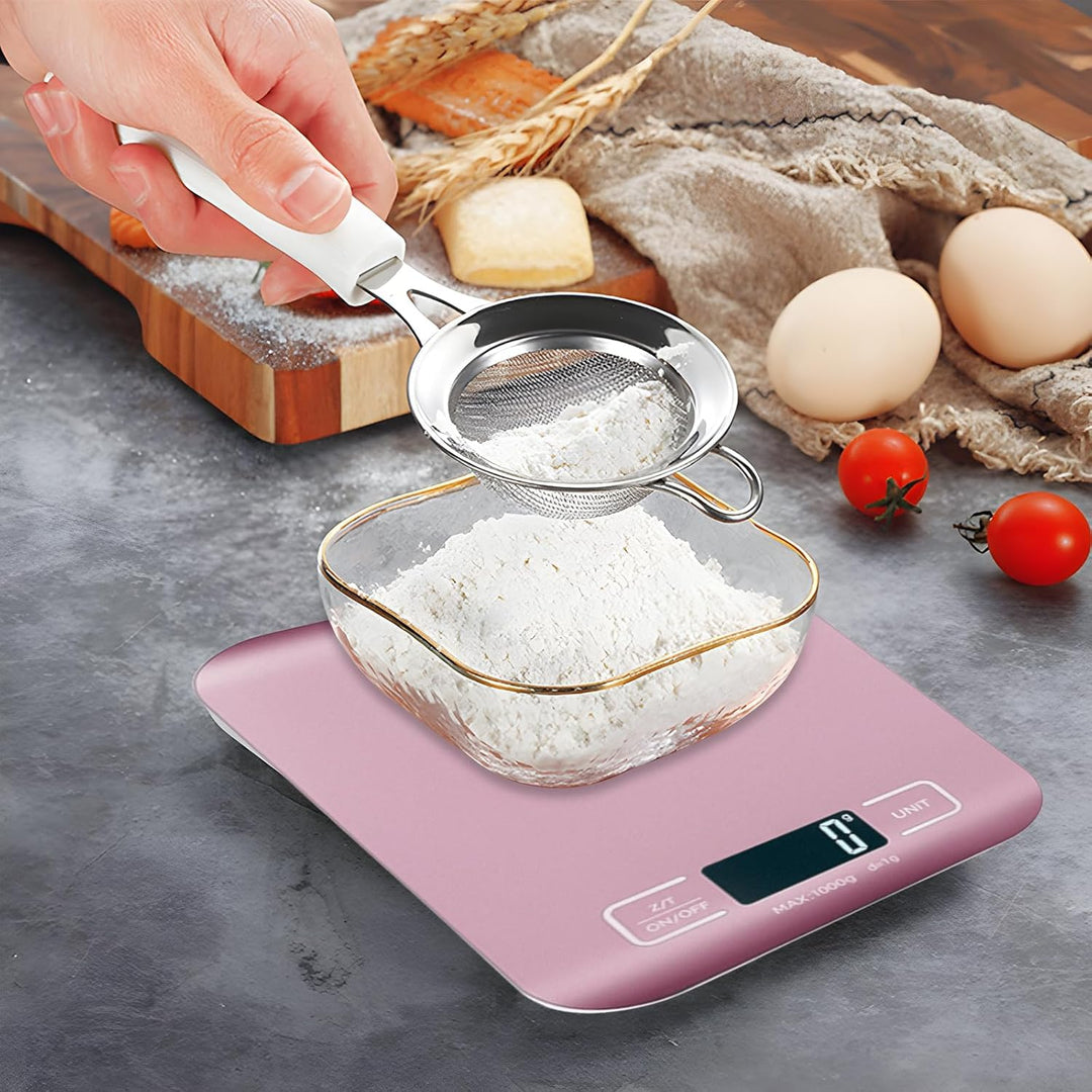 Küchenwaage Digital, 10kg/1g Waage Küchenwaage, USB Wiederaufladbare Digital Küchenwage mit Led Disp