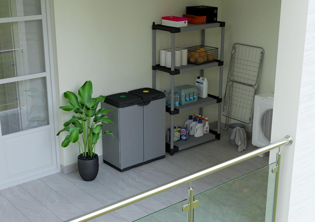 Adventa: Schrank für Mülltrennung aus Kunststoff, einfach zu montieren, modulares System, geeignet f