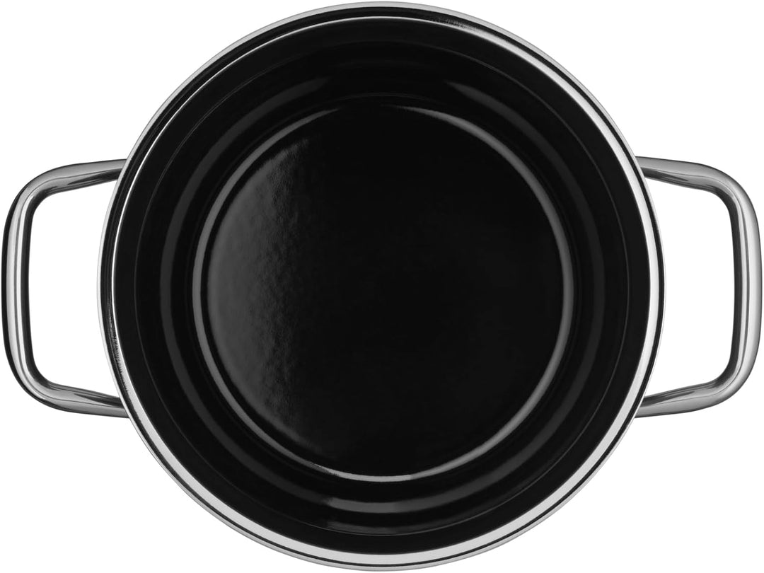 WMF Fusiontec Compact Kochtopf klein 18 cm, Fleischtopf Induktion 2,4l, Glasdeckel, High-Tech Kerami