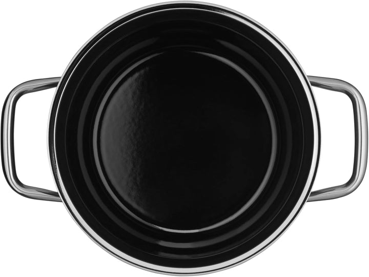 WMF Fusiontec Compact Kochtopf klein 18 cm, Fleischtopf Induktion 2,4l, Glasdeckel, High-Tech Kerami