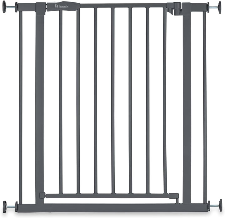 hauck Open N Stop 2, Dunkelgrau – Schutzgitter Treppe und Tür 75–80 cm – Kindersicheres Absperrgitte