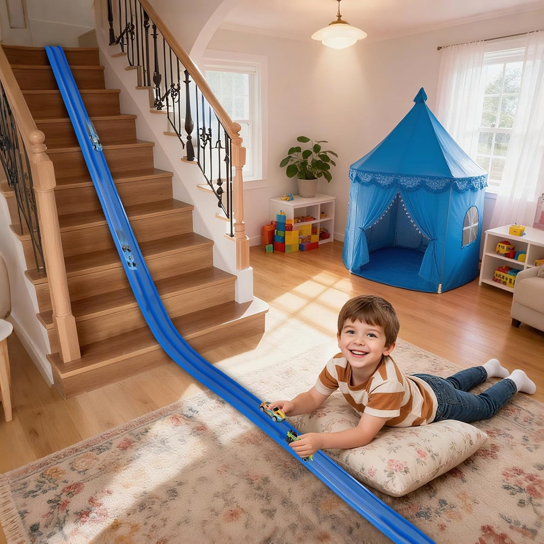 Rennbahn Kinder 3 Jahre, Cars Spielzeug, Autorennbahn (4.5 m), Autobahn Kinder 3 4 5 6 Jahre, mit 4