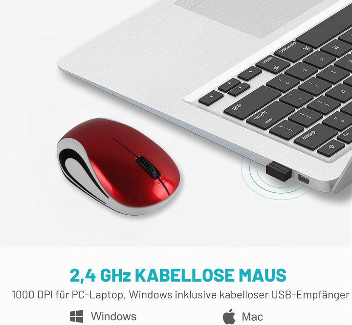 Kabellose Maus Niedliche Mini-Computermaus Kleine Grösse Tasche Tragbare Kompakte Reise USB Optische