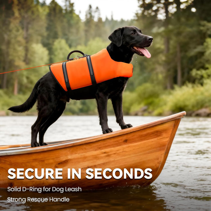 VIVAGLORY Ripstop Hunde Rettungsweste für Kleine Mittel Grosse Hunde Bootfahren, Hund Schwimmweste m
