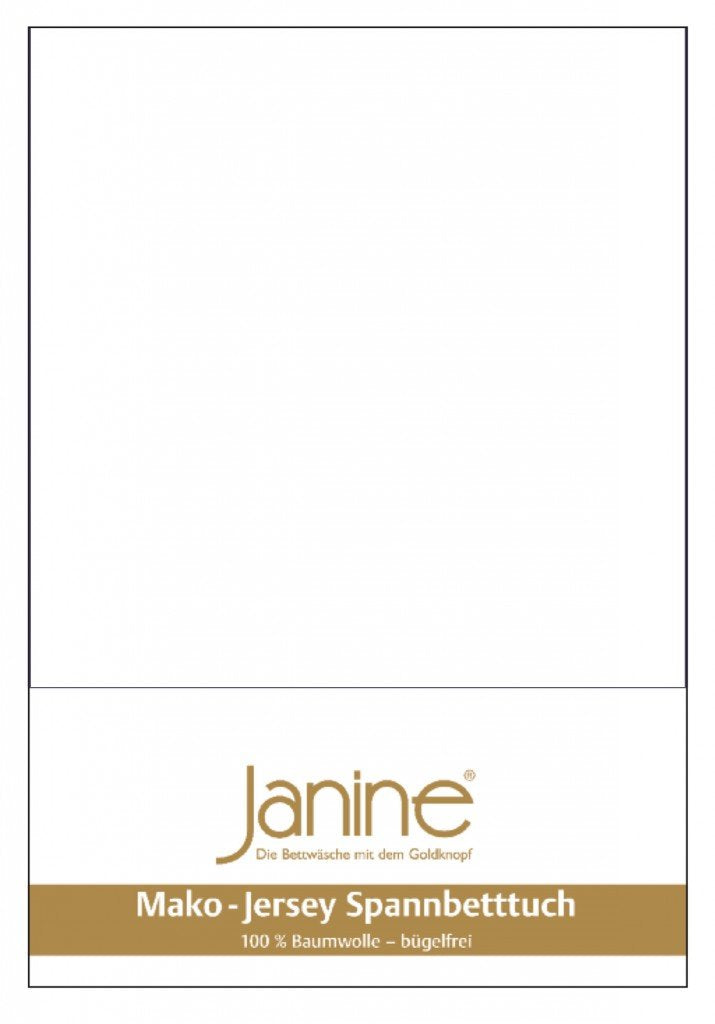 Janine Spannbetttuch 5007 Mako Jersey 140/200 bis 160/200 cm weiss Fb. 10 140/200 cm - 160/200 cm We
