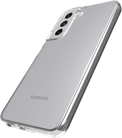 tech21 Evo Lite Clear für Samsung Galaxy S22 Plus - Transparente und schützende Handyhülle mit 2,4 m