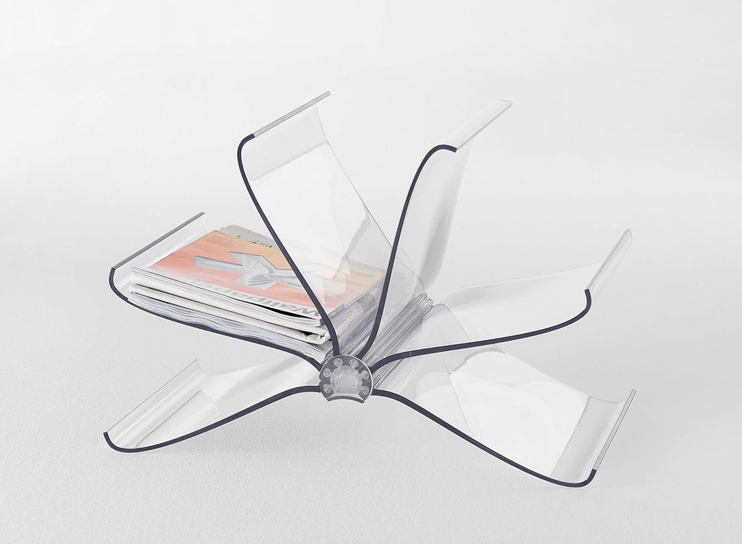 Kartell Front Page Zeitungsständer, Plastik, 35 x 35 x 55 cm, crystal Titelseite Crystal, Titelseite