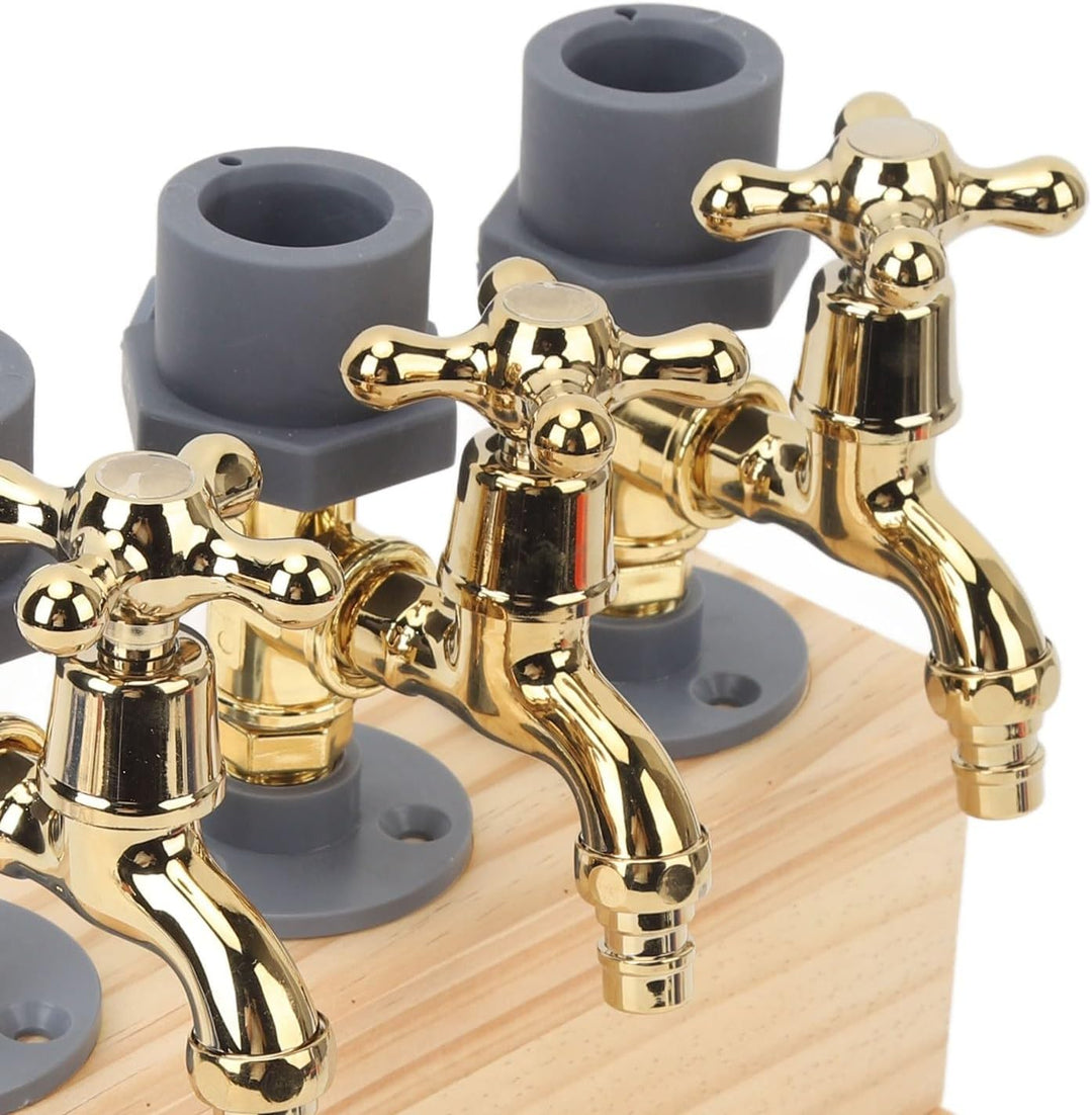 Holzspeicherspender, 3 Plätze Flaschen Whisky -Spender Wasserhahn Formlegierbar Zubehör Getränke -Se