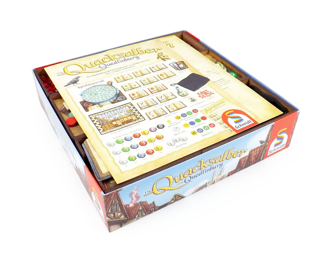 The Game Doctors Brettspiel Organizer kompatibel mit Die Quacksalber von Quedlinburg und Erweiterung
