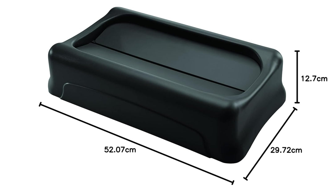 Rubbermaid Commercial Products Slim Jim Deckeleinheit für Recyclingstation für Flaschen, schwarz, 1