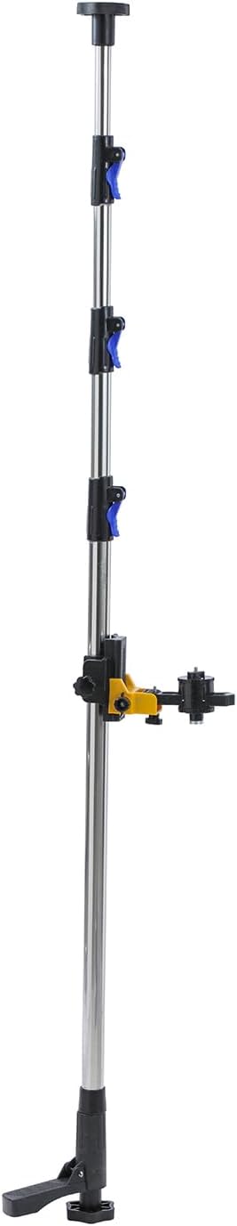 Laser-Wasserwaage mit Teleskopstange 3.7M, Edelstahl, Fussbedienung, Tasche 311579