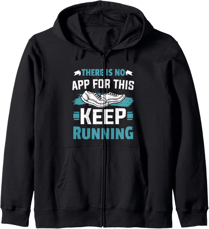 Runner Marathon Jogger Laufschuh Keep Running Kapuzenjacke