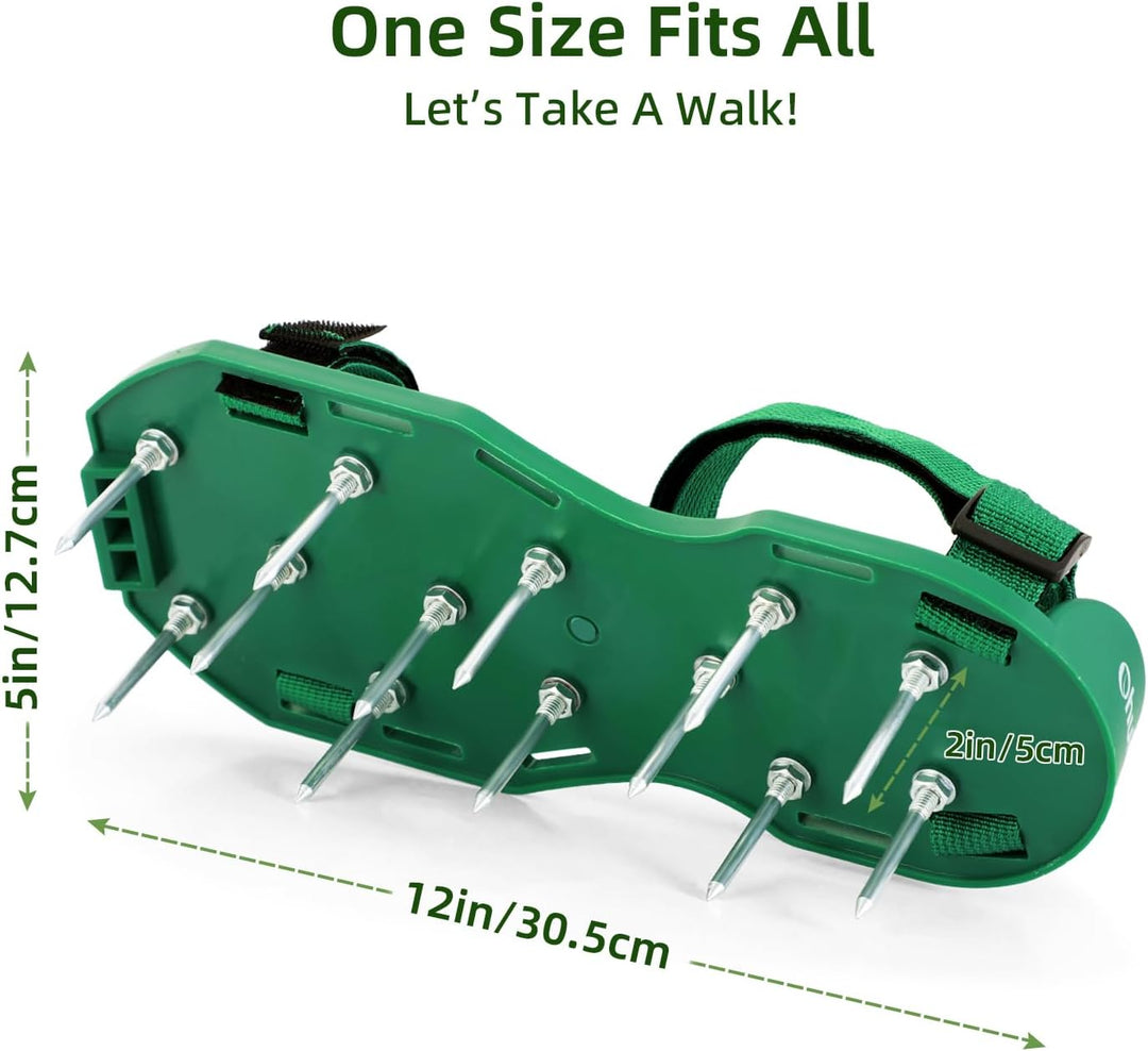 Ohuhu Rasenlüfter Schuhe Nagelschuhe mit Schaufel Kostenlose Installation, Rasenbelüfter Aerifiziere