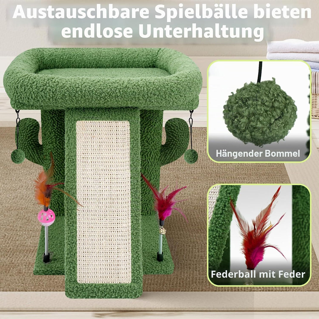 TWDEPART Kratzbaum mit Kratzbaum für Indoor-Katzen, Aktivitätszentrum, Kletterbaum, Katzenmöbel mit